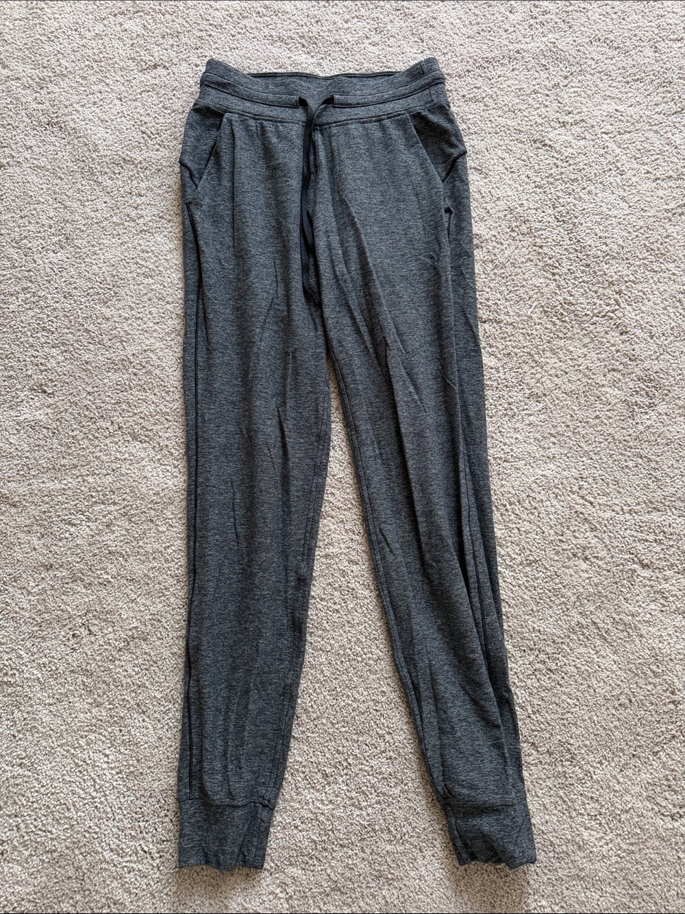 Charcoal Gray Lululemon Drawstring Jogger Pants